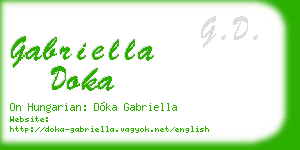 gabriella doka business card